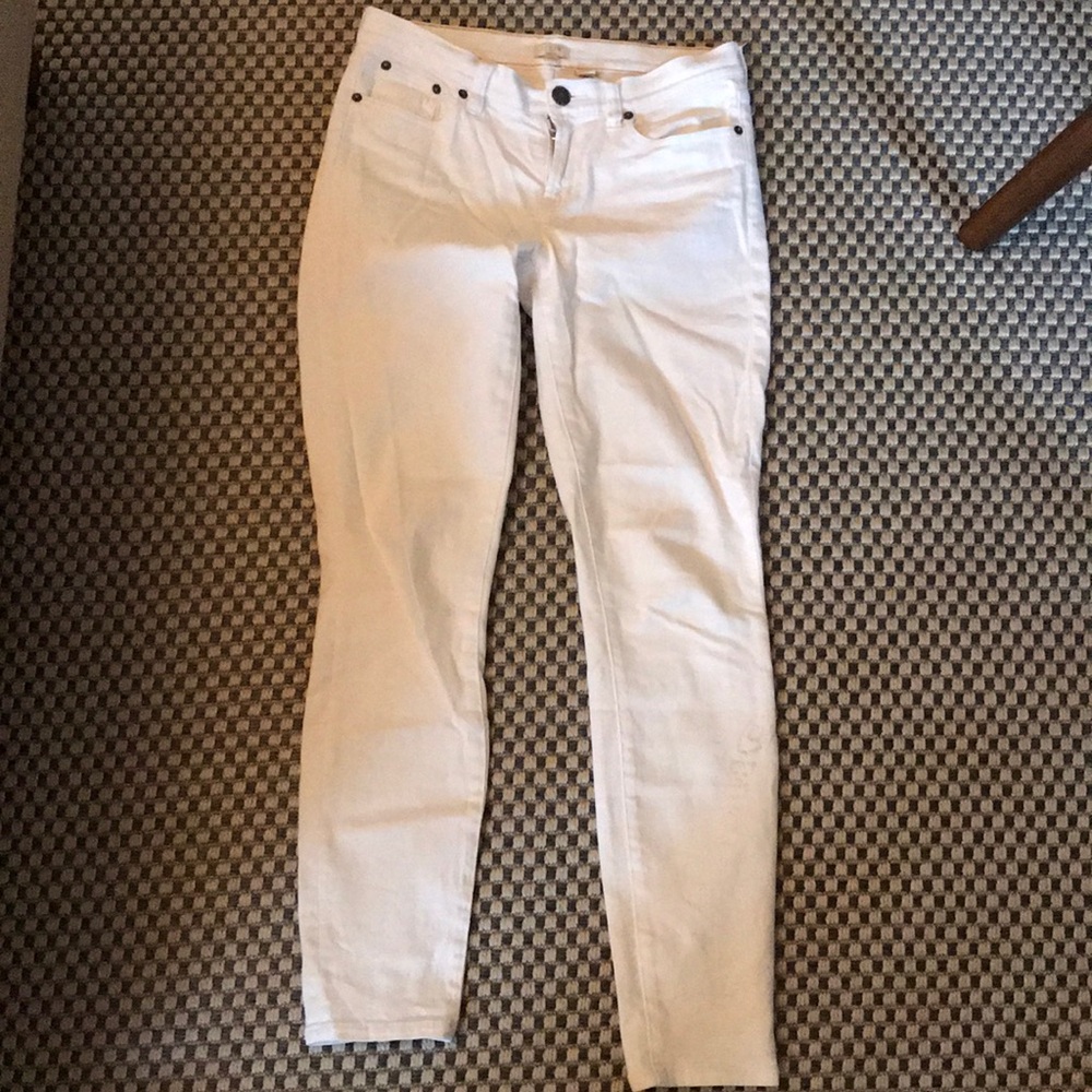 J Crew Straight White Jeans size 26 length 30